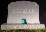 Newton at the grave
